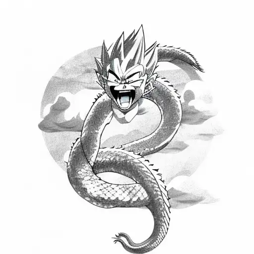 Dragon Ball Z Snake Way With Clouds Surrounding It
