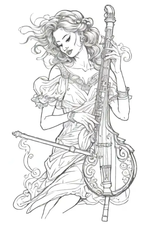 Beautiful Girl Plays The Bassoon