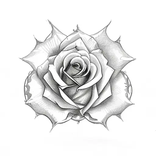 Rosary Around The Rose Stalk