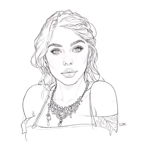 A Woman Wearing A Necklace