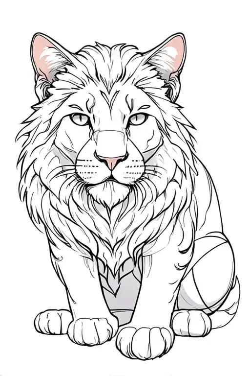 Nordic Lion Travel Basketball Cats Tatoo