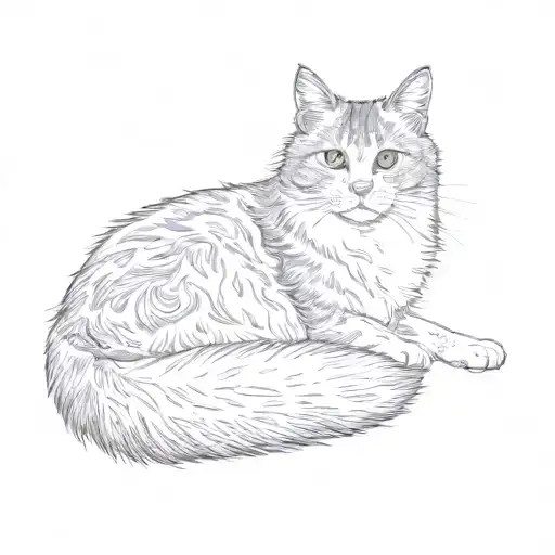 A Black And White Cat