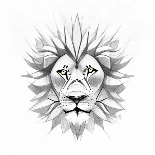 Human Mixed With Lion With Crown