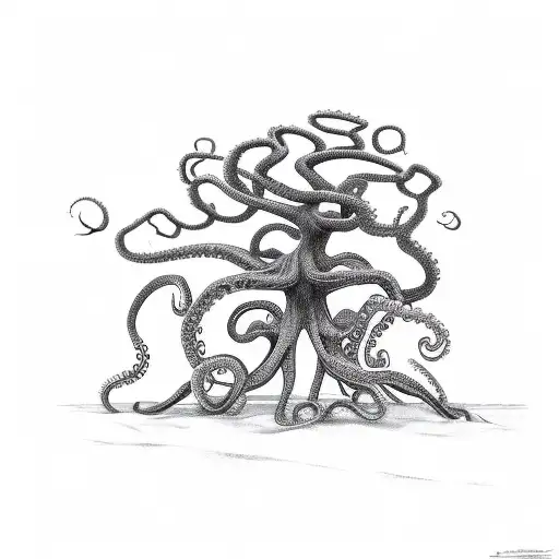 Octopus Tree On Beach