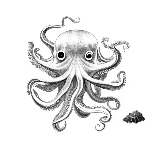 Octopus On Beach With Waves