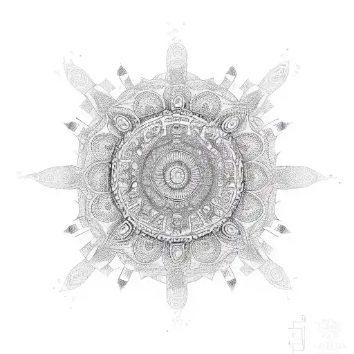 A Mesmerizing Pattern Of Music Symbols Forming A Mandala-like Design