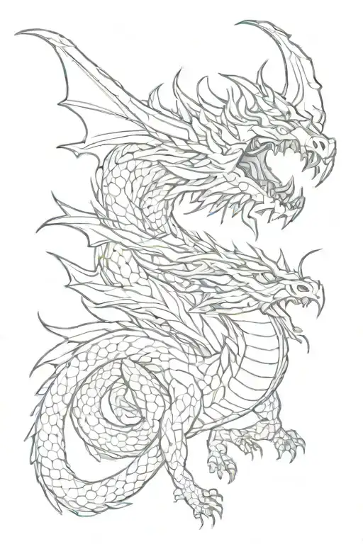 Brush Style Dragon