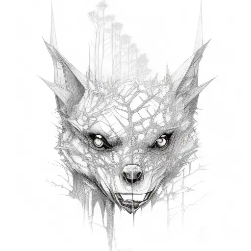 Trash Roses Chains Bat Dark Forest