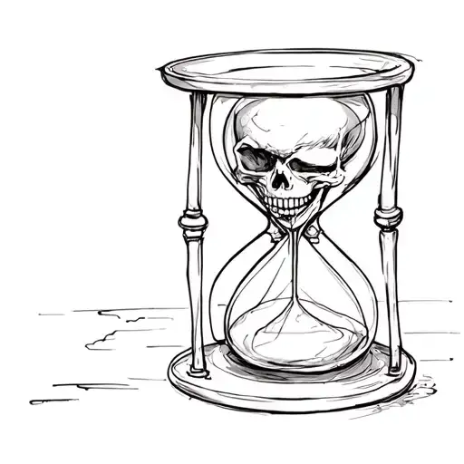 Hourglass With A Skull