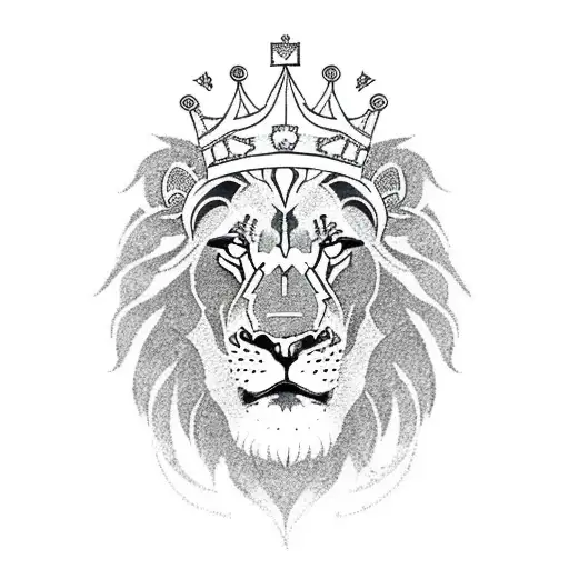 Full Sleeve Lion With Crown And George Cross