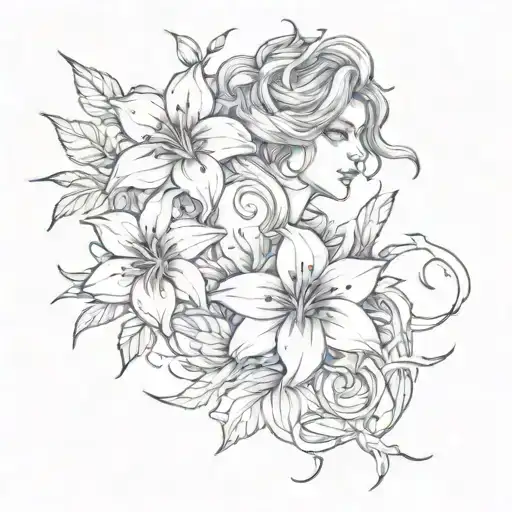 Violet And Lily Intertwined