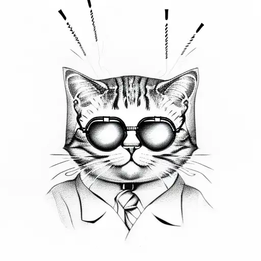 Cats With Fireworks And Sunglasses With A Quote