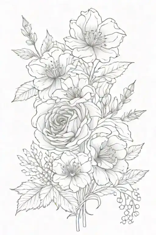 January February May September October December Birth Flower Bouquet