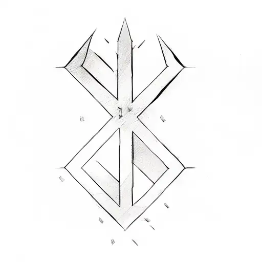 A Red And Black Symbol