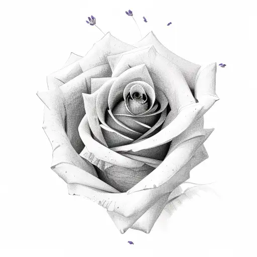 Rose With Lavender
