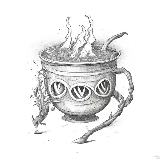 Witch Stuff Cauldron Floral