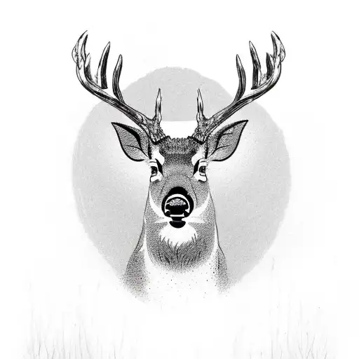 Deer In Bush With Pigs And River With Trout