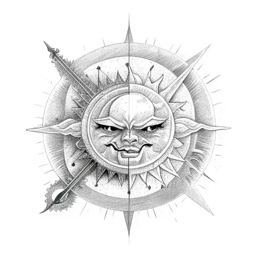 Sun And Moon On Sword