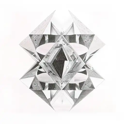 A Surreal Fusion Of Pink Floyd's Iconic Prism Album Cover And A Galaxy