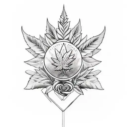 Incorporate Medical Symbols Into A Tattoo Design Inspired By The Love For Weed