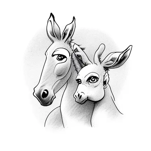 Donkey With Little Girl