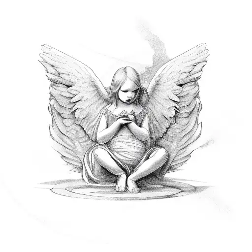 Angel In Fetal Position