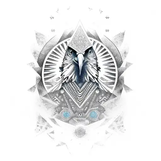 An Eagle Soaring Through A Symphony Of Chakra Symbols