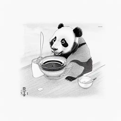 Panda With Soup