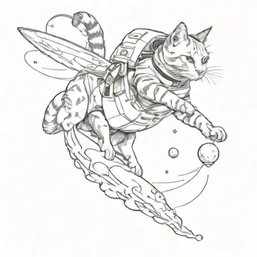 Cat Being Abducted By Spaceship