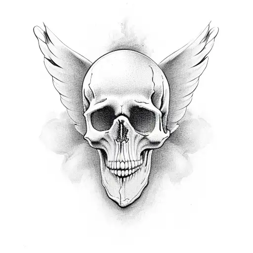 Baby Angel Skull Face