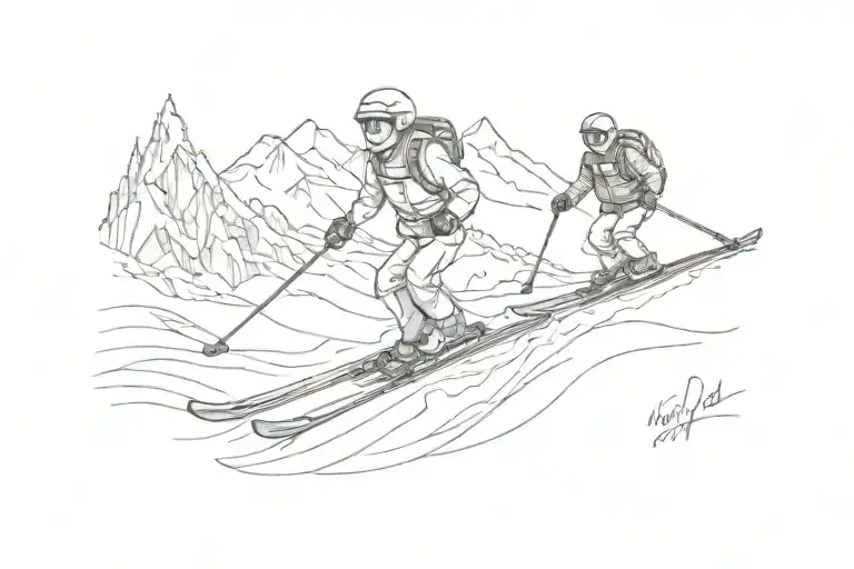 Me And My Dad Skiing