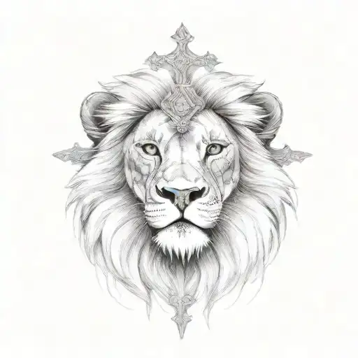 Lion And Cross