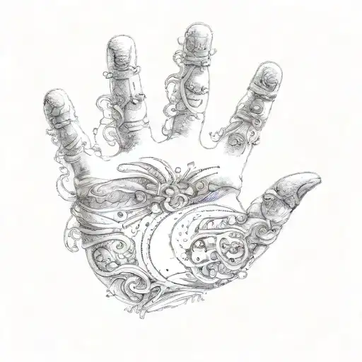 The Name Hadley Beautifully Drawn Into The Hand Of A Baby