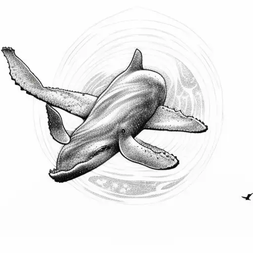 A Whale Flying Next To An Airplane