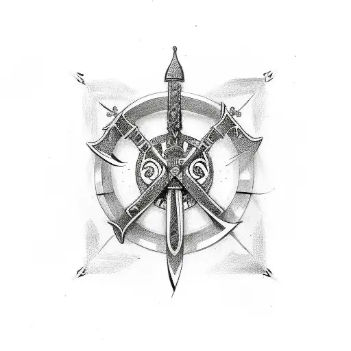 Dagger With Roman Numerals