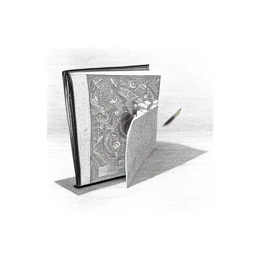 A Open Book In A Table