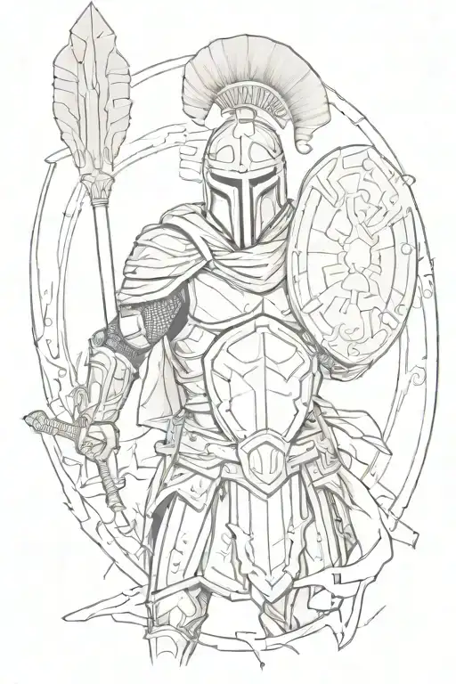 300 Spartan Warrior Holding A Shield