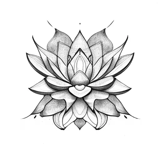 Elegant Feminine Spine Line Thin Lotus And Fish