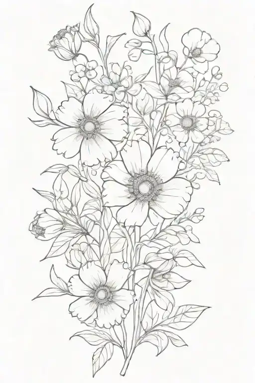 Wild Flowers Crawling Up Forearm