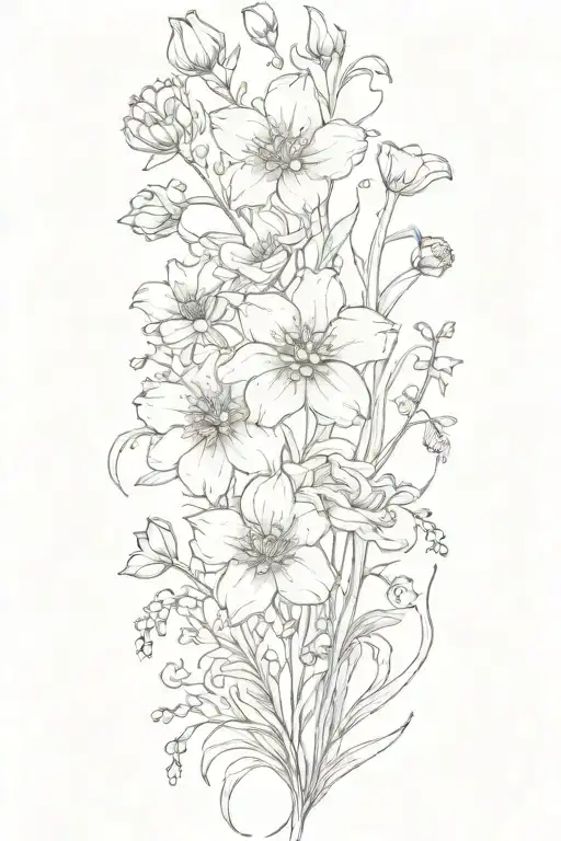 Wild Prairie Flowers Flowing Up Arm Sleeve