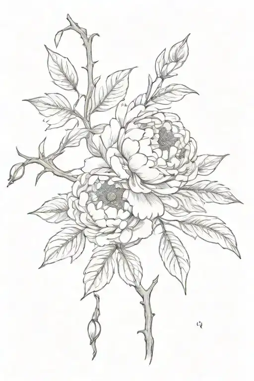 Long Peony Branch