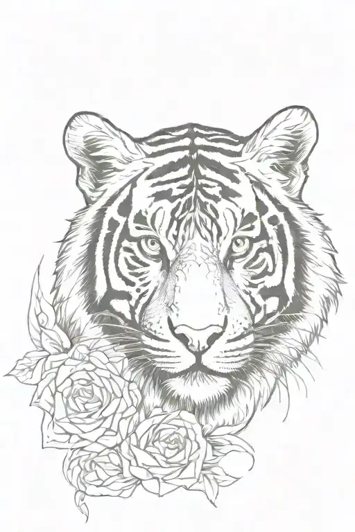 Tiger With Girl Face Morphing