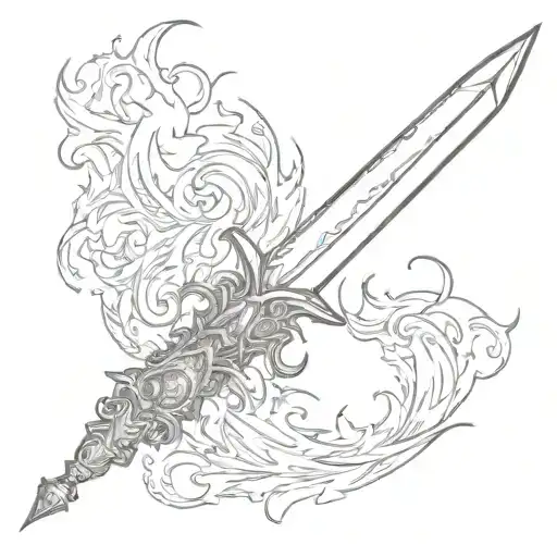 Curve Sword In Flames
