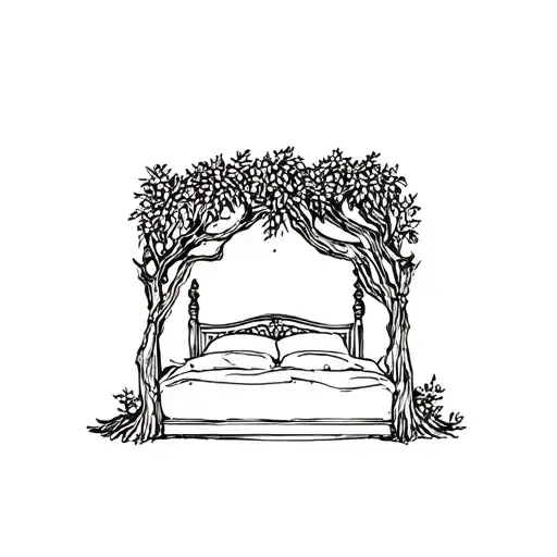 Wedding Bed Carved Into Olive Tree
