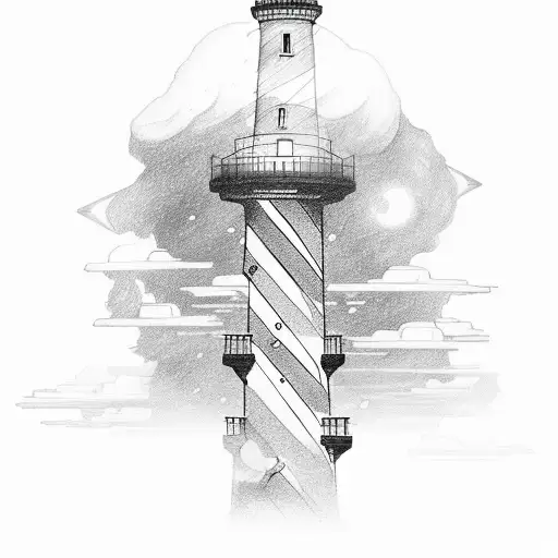 Create A Lighthouse With A Beam Of Light Transforming Into Various Animals