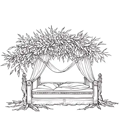 Wedding Bed Carved Into Olive Tree
