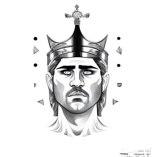 Achilles Face With A Crown Greece Style