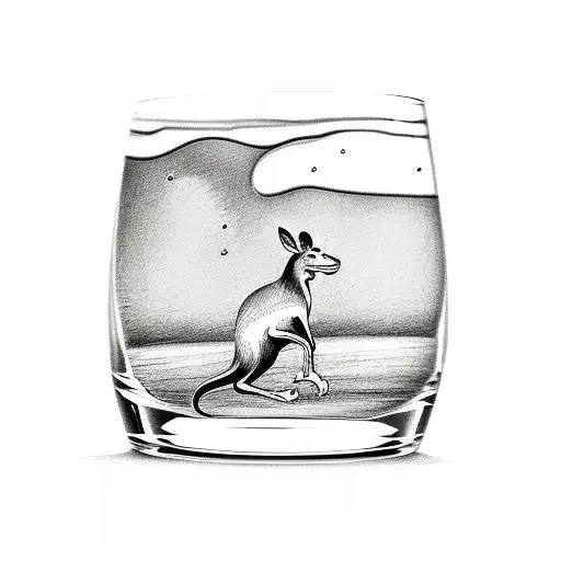 Australian Beer Glass Line Drawing