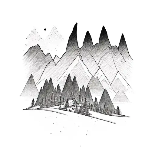 Couple Travellers With Beautiful Mountains In Background