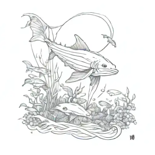 Ocean Animals And Objects Related